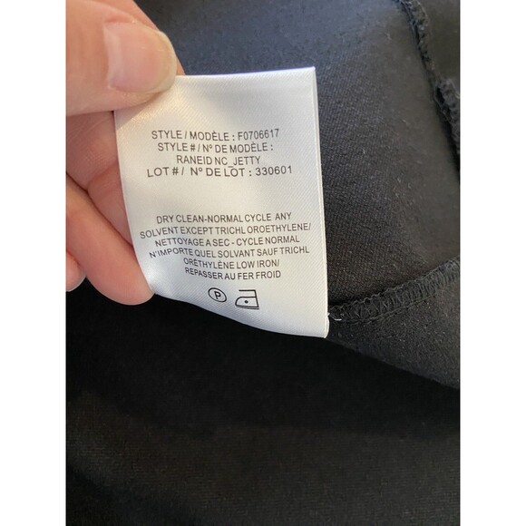 Theory Shift Dress 6 Black Womens Round Neck Career Business Stretch Classic - Picture 6 of 9